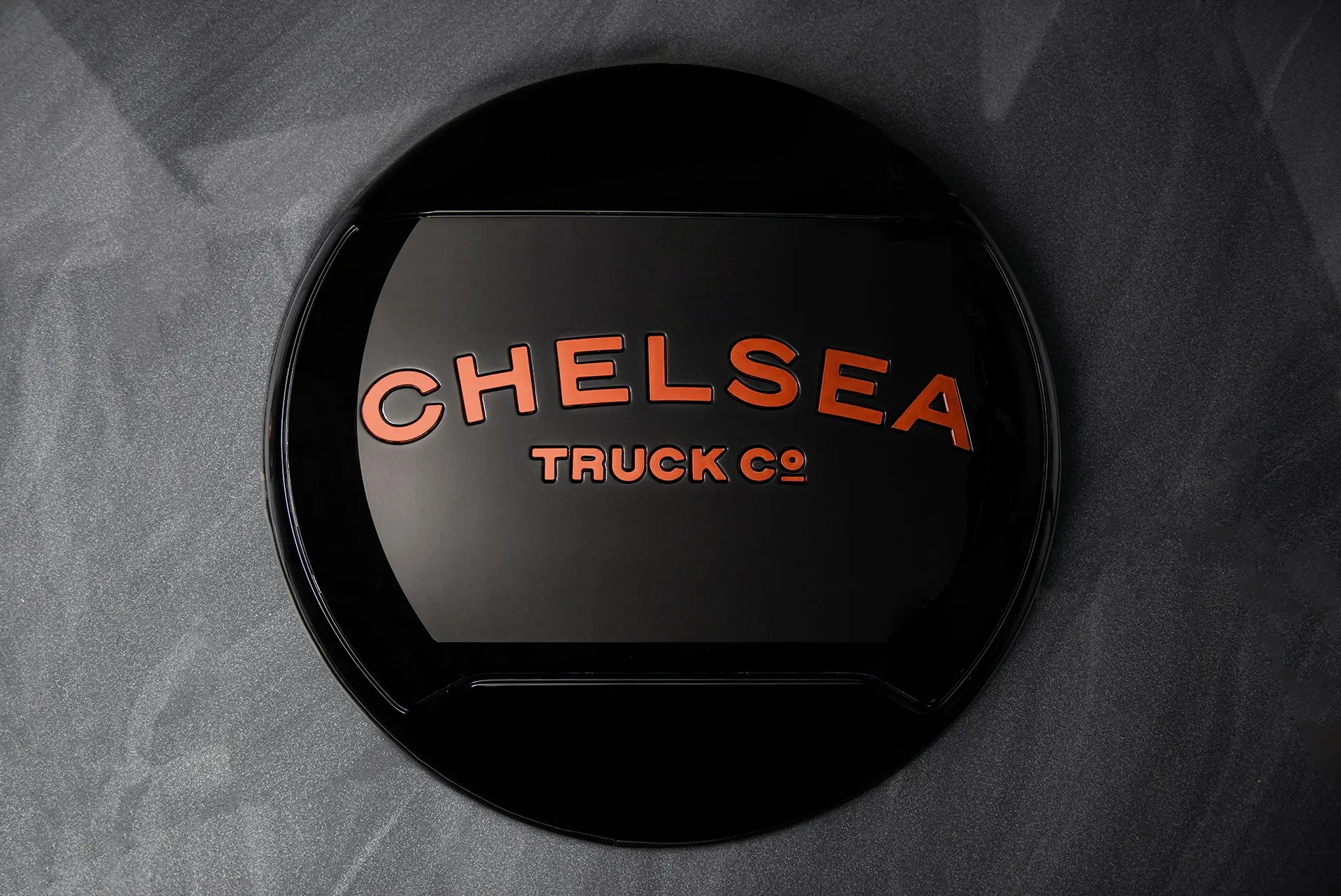 Copper Lettering for Chelsea Truck Company Hard Spare Wheel Cover - Image 2