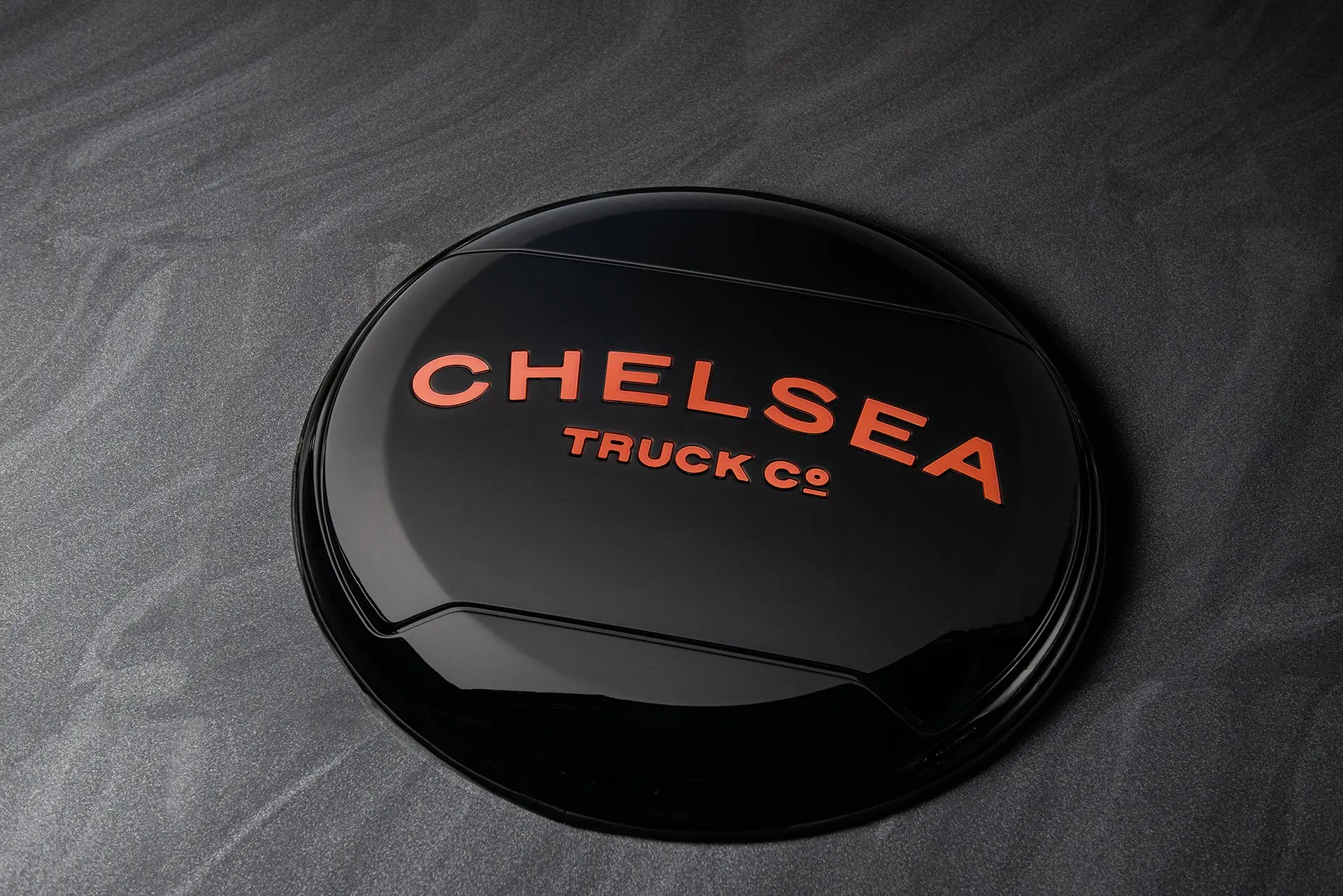 Copper Lettering for Chelsea Truck Company Hard Spare Wheel Cover - Image 3