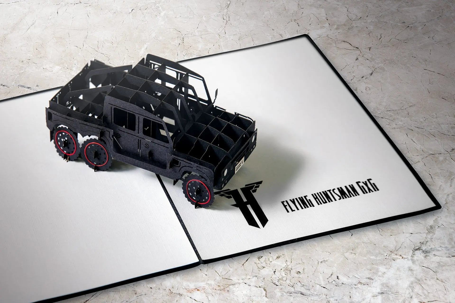 Flying Huntsman 6x6 3D Pop Up Greeting Card