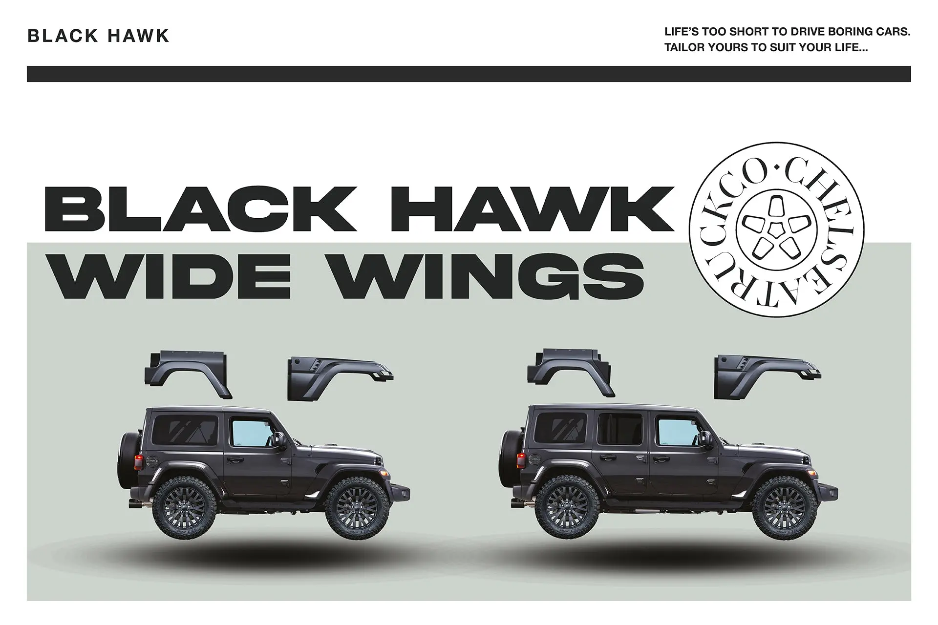 JEEP WRANGLER JL (2018 Onwards) 4 DOOR BLACK HAWK BODYKIT - Image 4