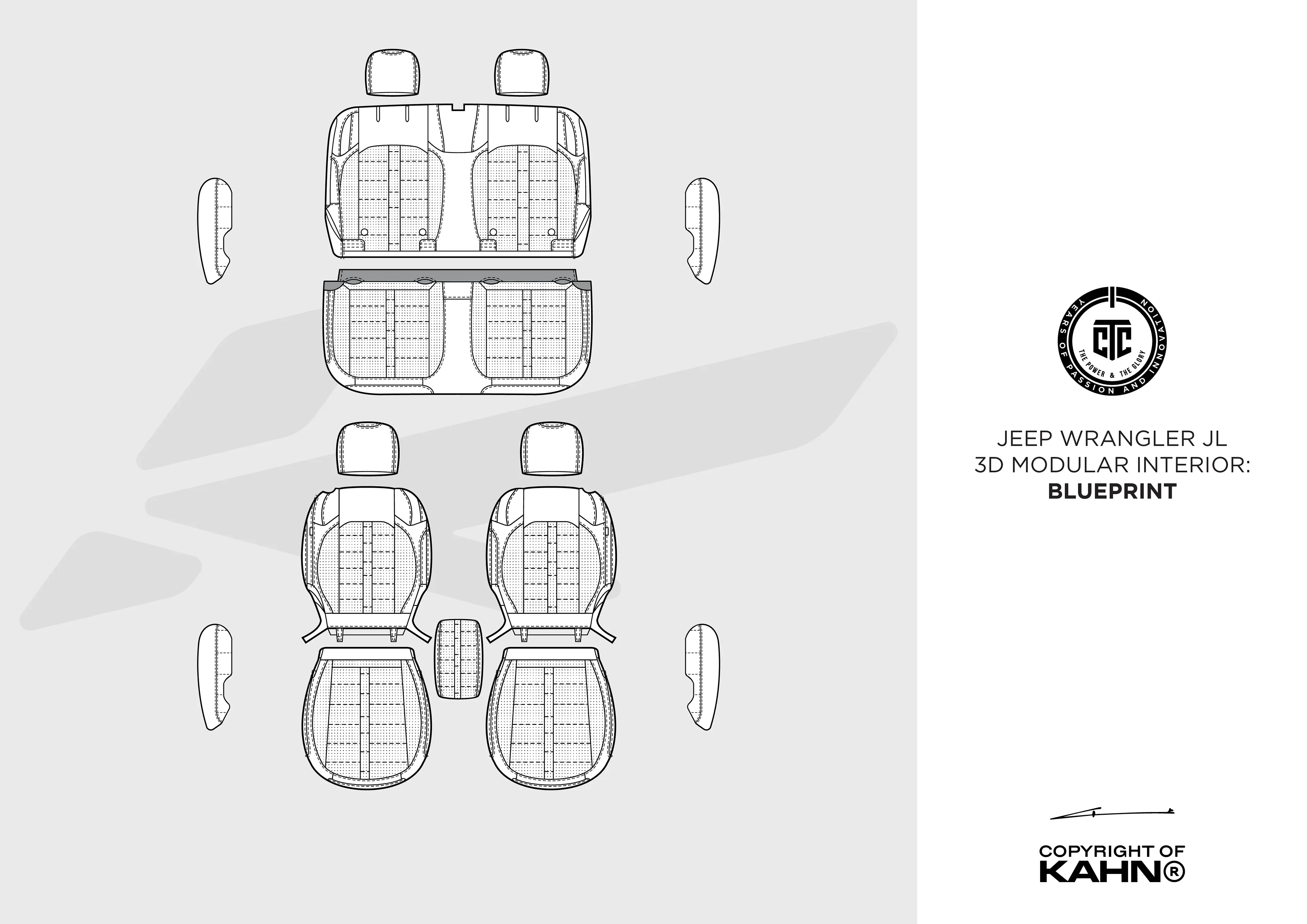 Jeep Wrangler JL (2018 Onwards) 4 Door 3D Modular Leather Interior - Image 2