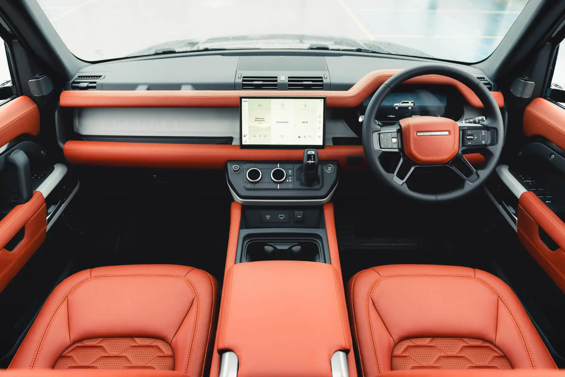 Land Rover Defender 110 Clam Shell Pattern Leather Interior - Image 4
