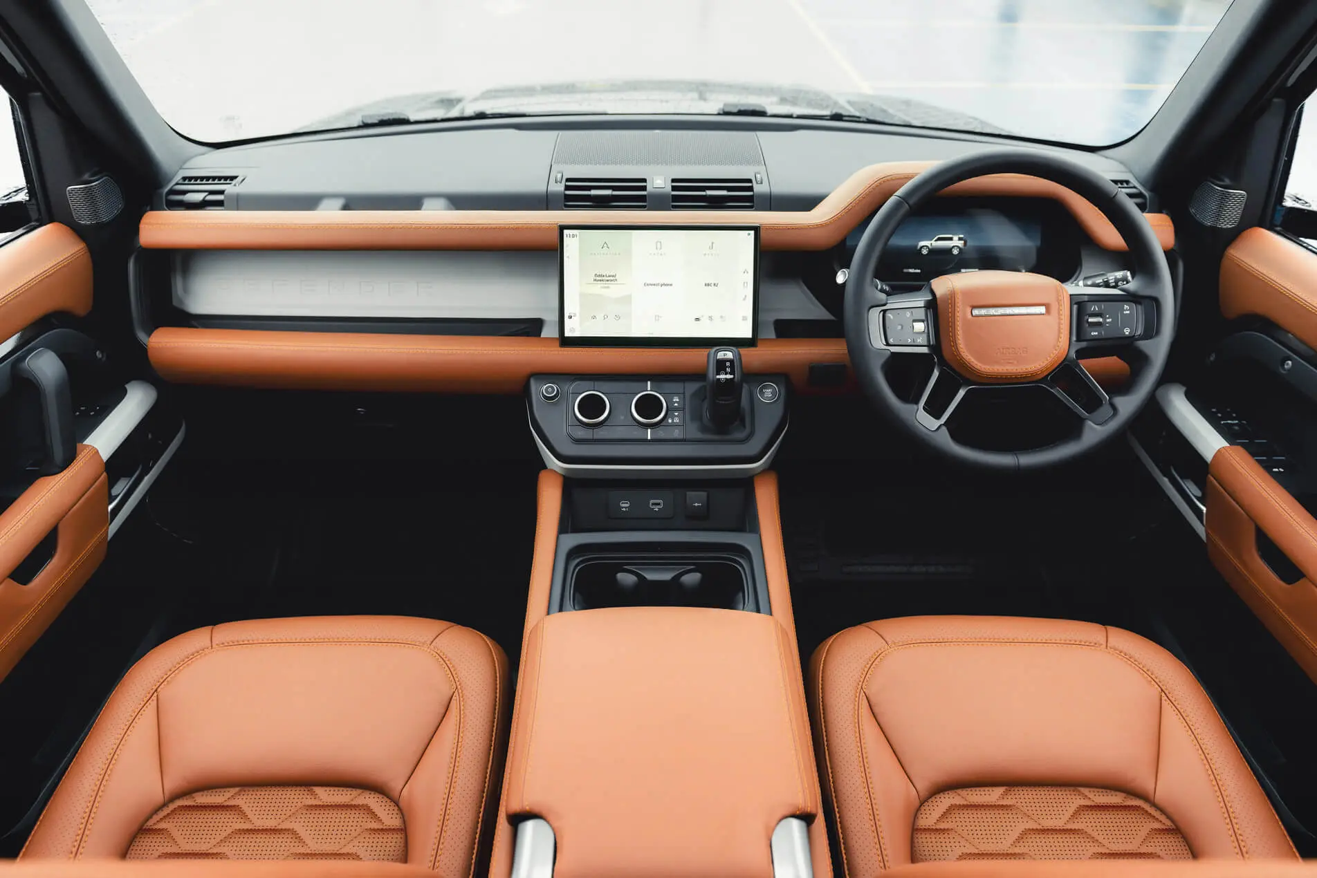 Land Rover Defender 110 Clam Shell Pattern Leather Interior - Image 5