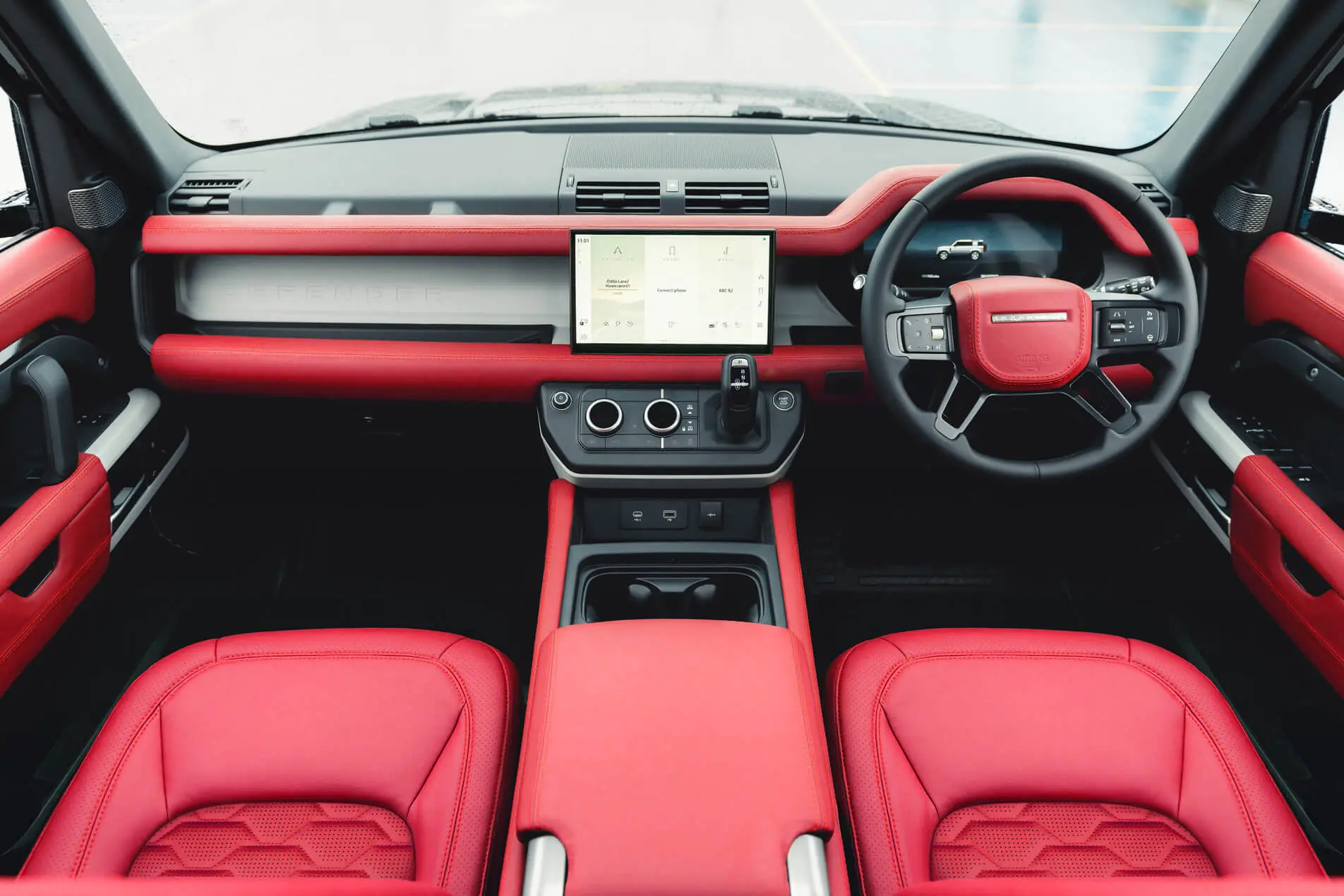 Land Rover Defender 110 Clam Shell Pattern Leather Interior - Image 7