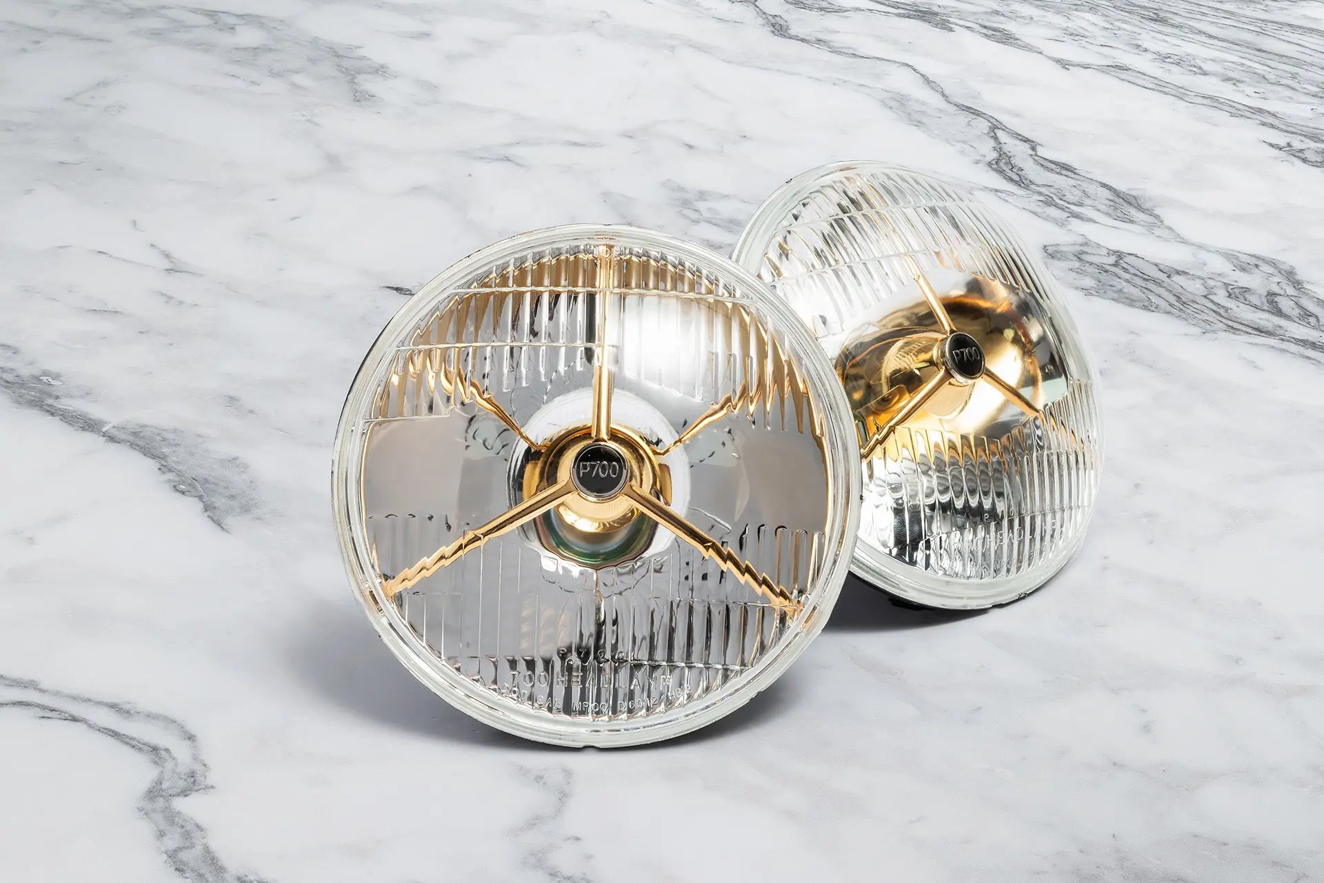 Land Rover Defender Retro Gold Headlights (1991–2016) | Chelsea Truck Co.