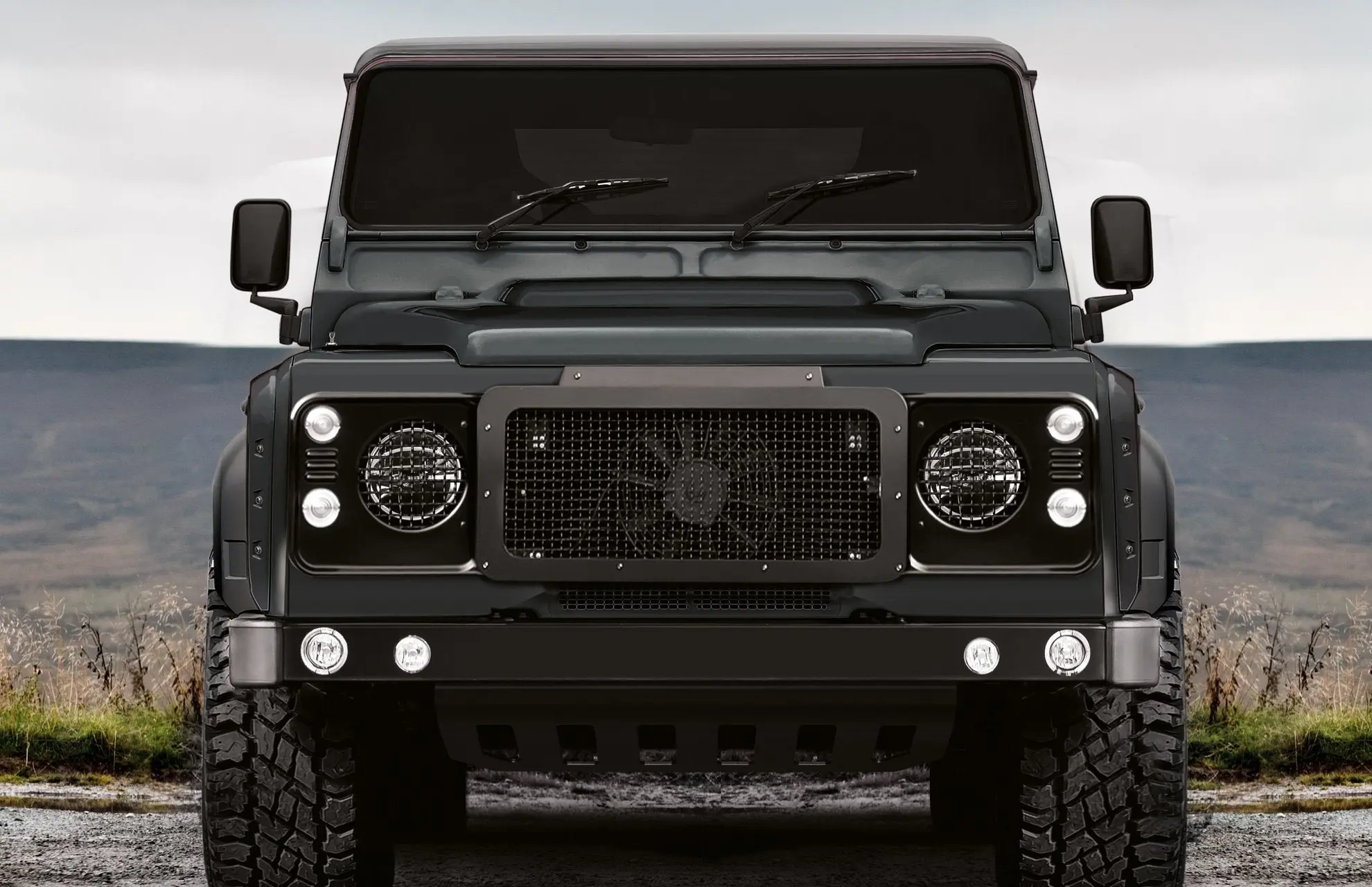 LAND ROVER DEFENDER (1991-2016) HEADLIGHT COVERS WITH MESH - Image 4