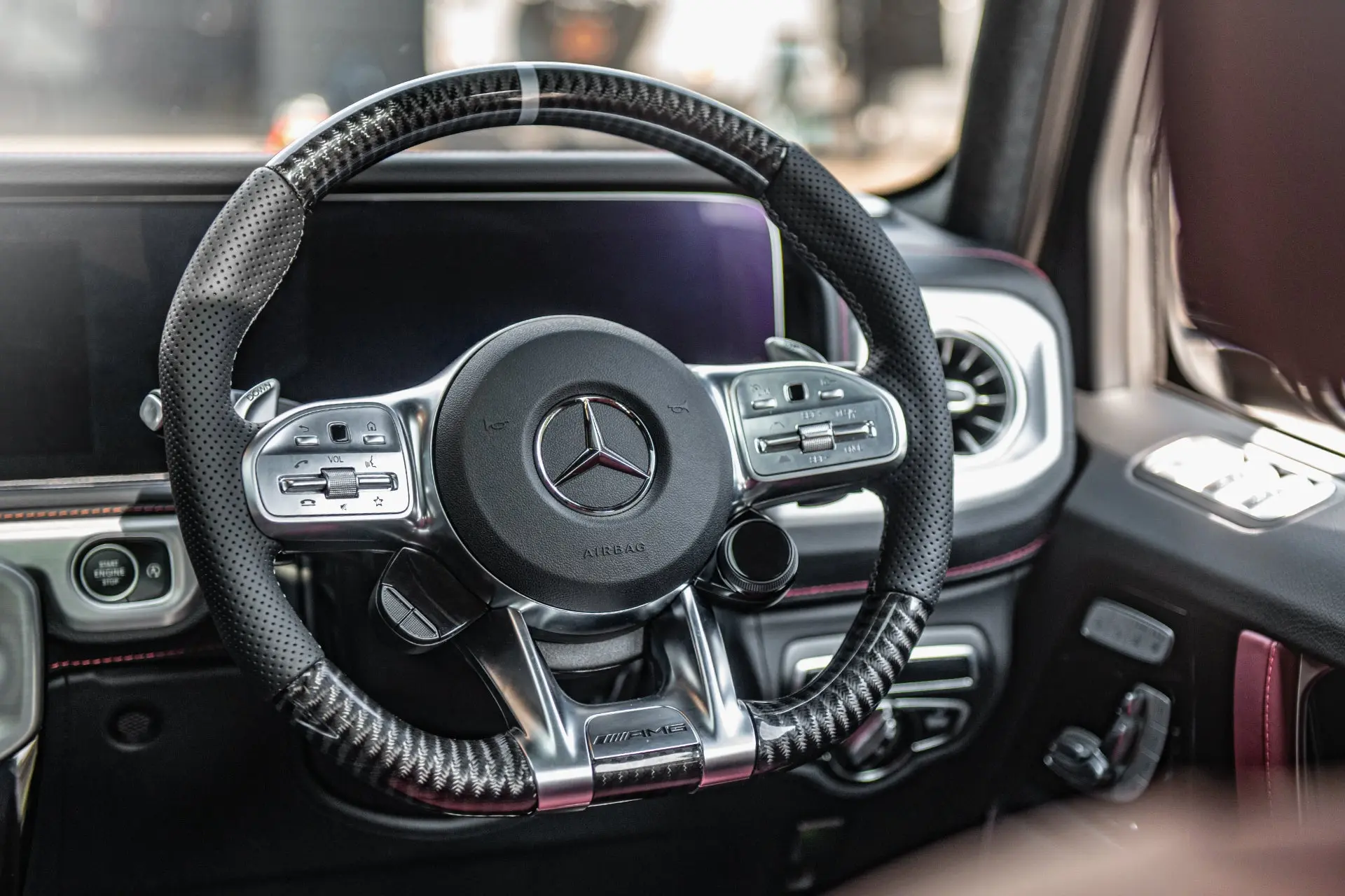 Mercedes G-Wagon G63 AMG Carbon Steering Wheel (2020 Onwards) - Image 4