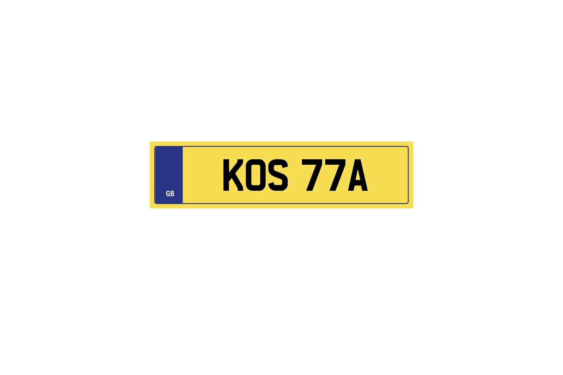 Private Plate KOS 77A