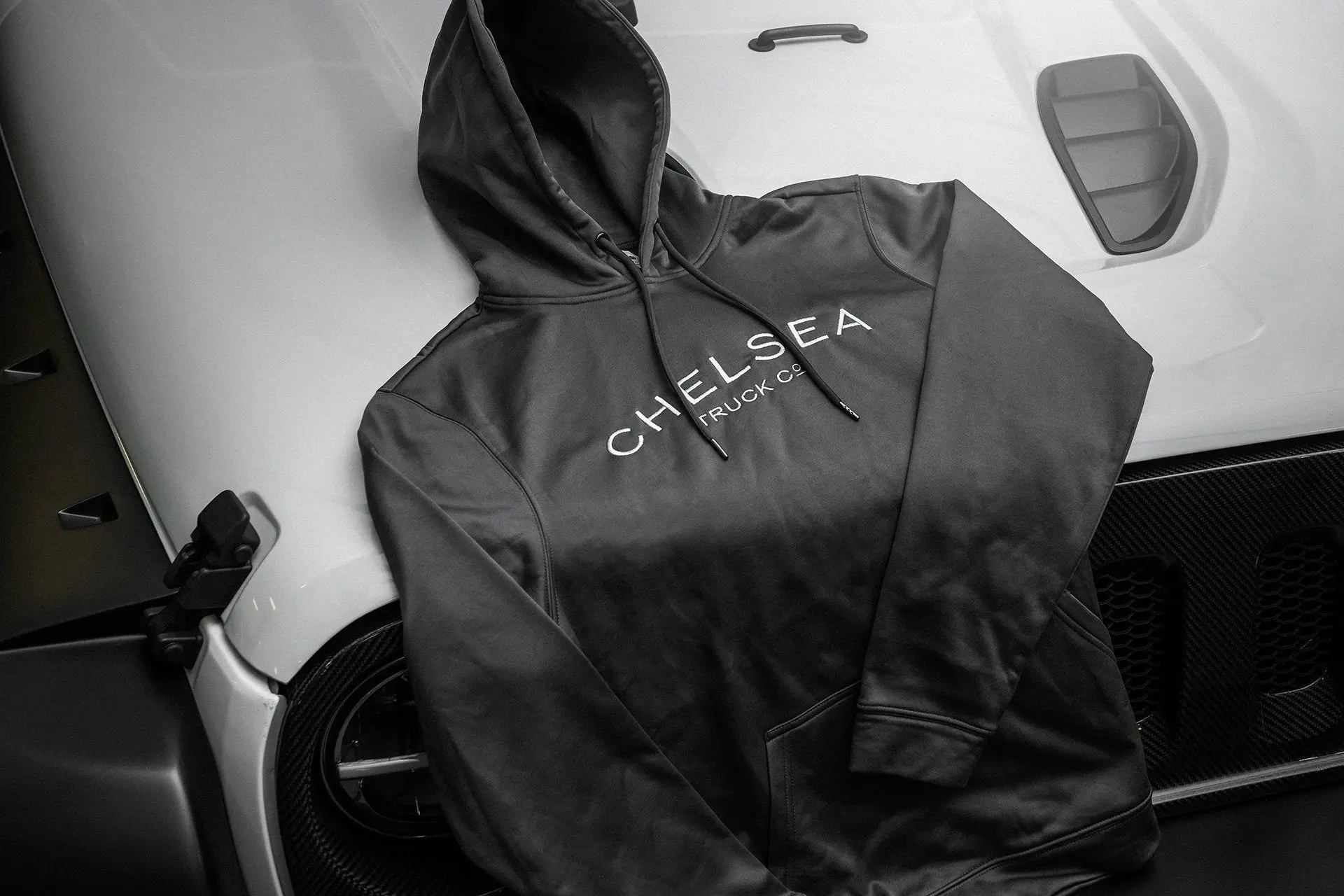 Women's Steel Grey with Silver Embroidery Chelsea Truck Co Hoodie